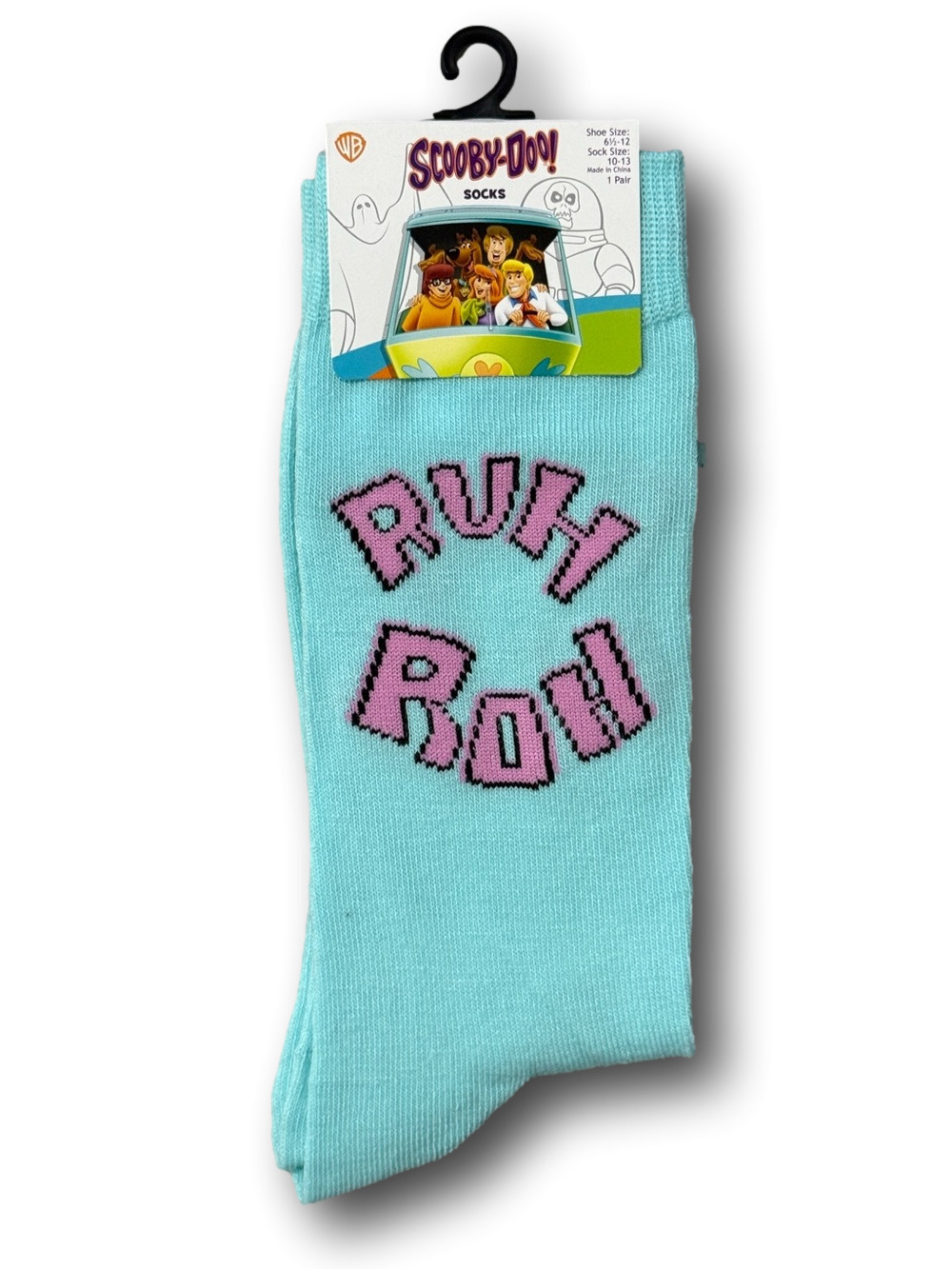 3/$20 Scooby Doo "Ruh Roh" Funny Novelty Crew Socks - NWT